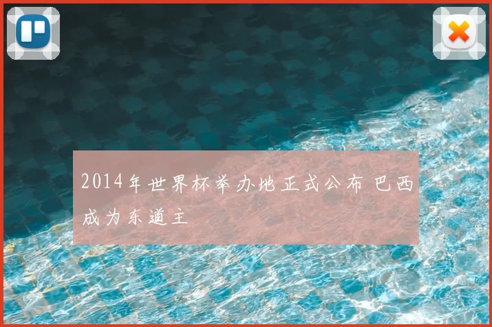 2014年世界杯举办地正式公布 巴西成为东道主